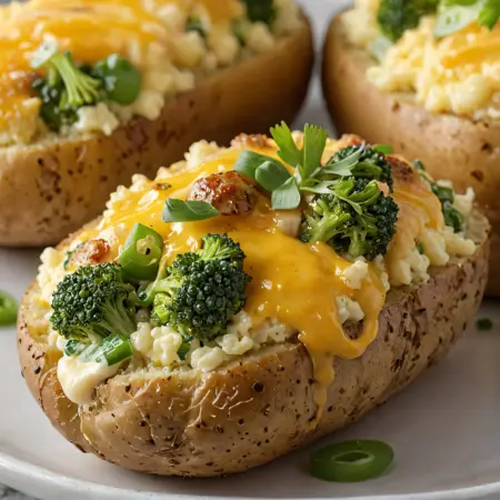 Broccoli-Stuffed Cheese Potatoes Recipe
