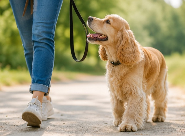 Perrita paseando