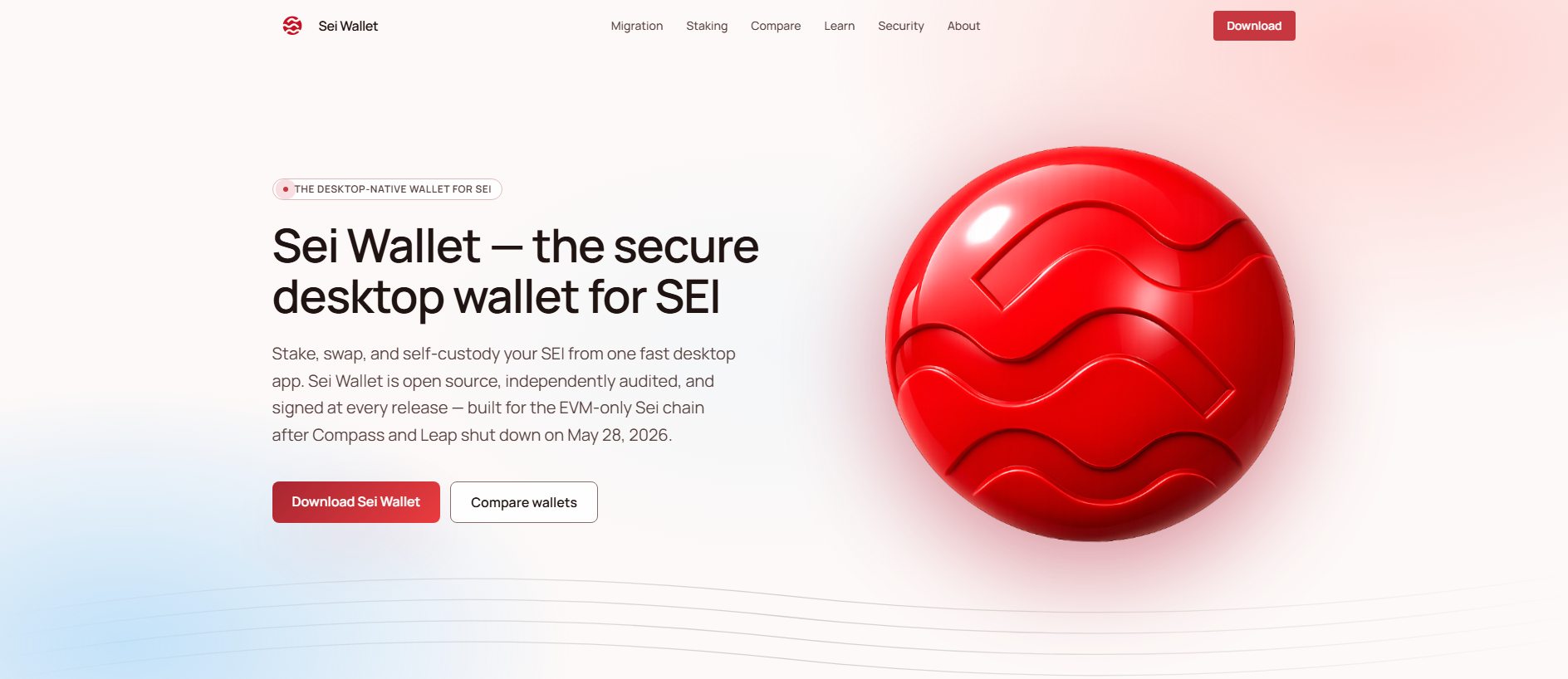 Screenshot of seiwallet.net