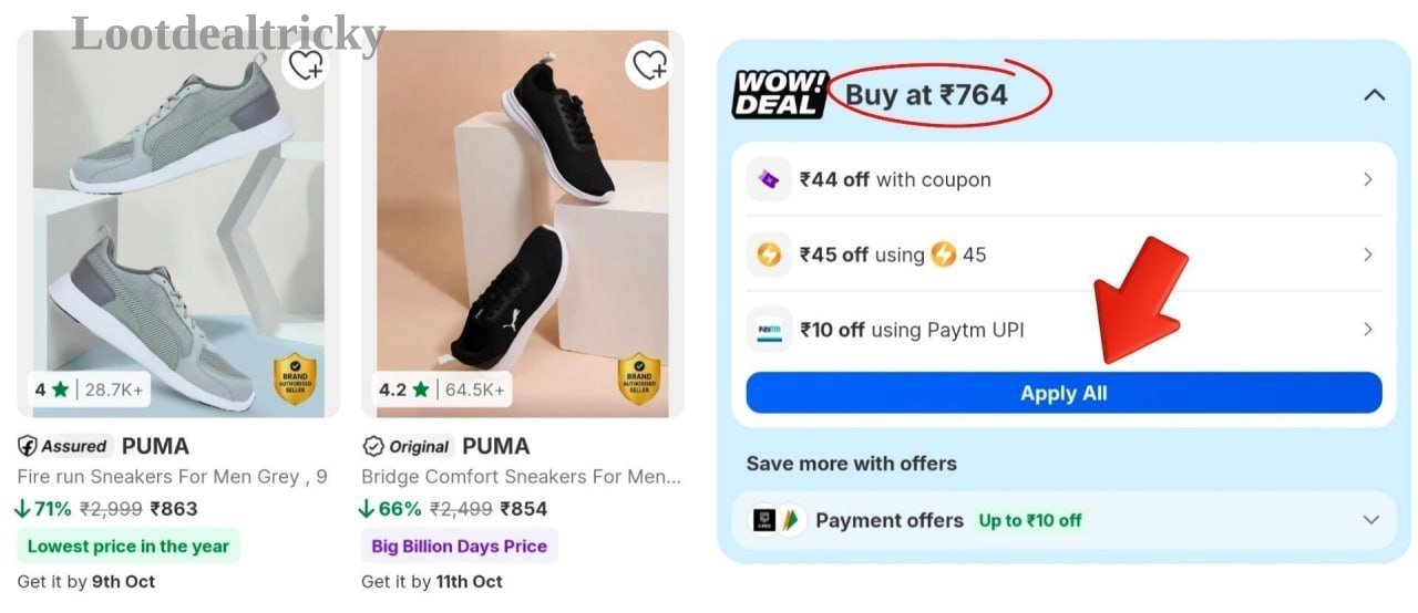 Puma Shoes From – Just ₹764 | Huge Savings Offer