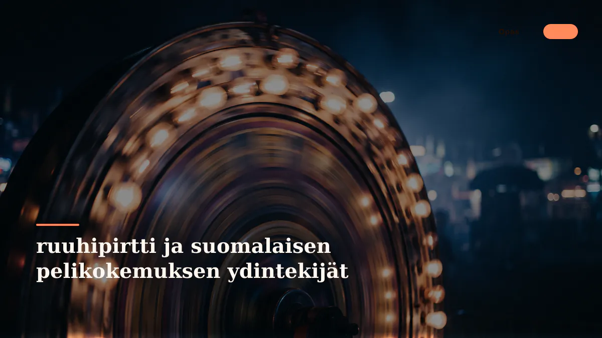 ruuhipirtti ja suomalaisen pelikokemuksen ydintekijät