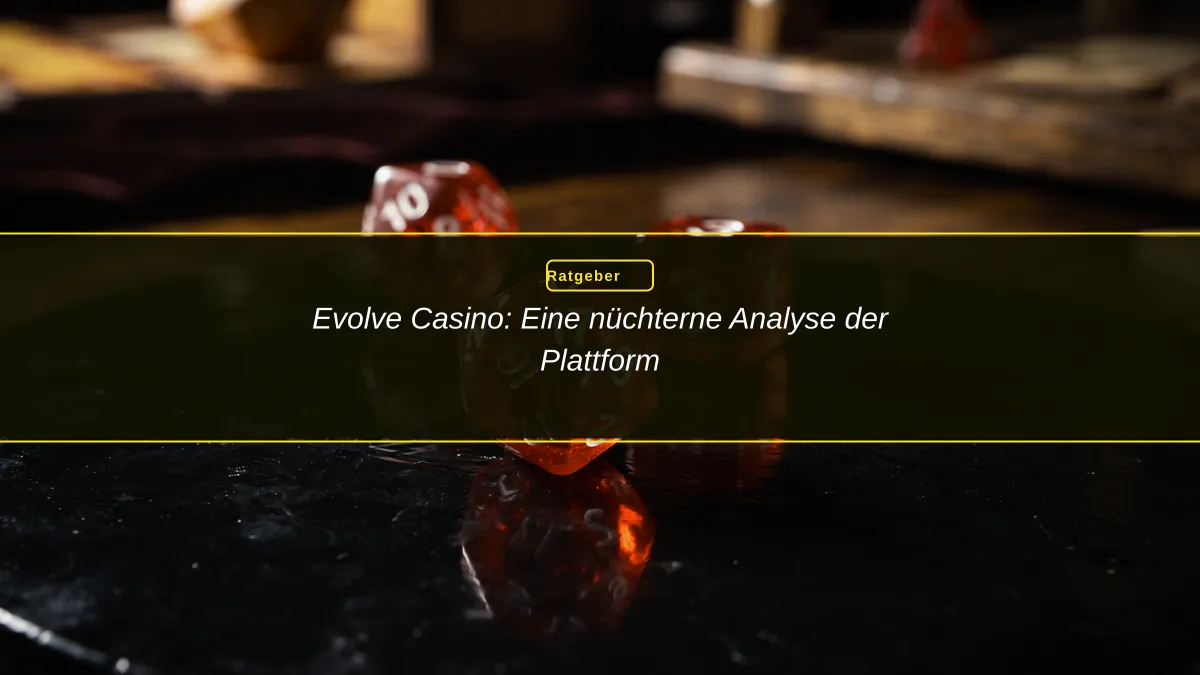 Evolve Casino: Eine nüchterne Analyse der Plattform