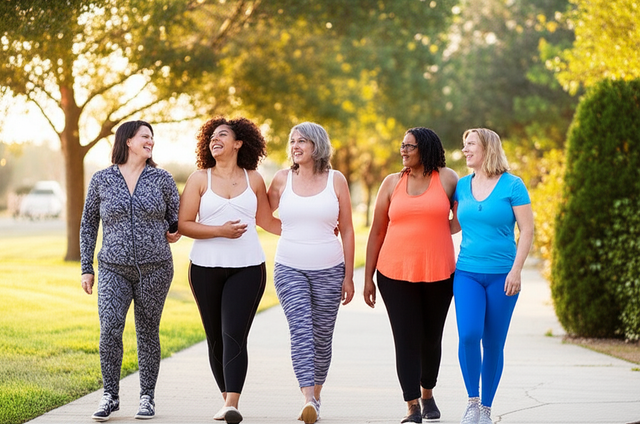 Women managing weight maintenance and blood pressure