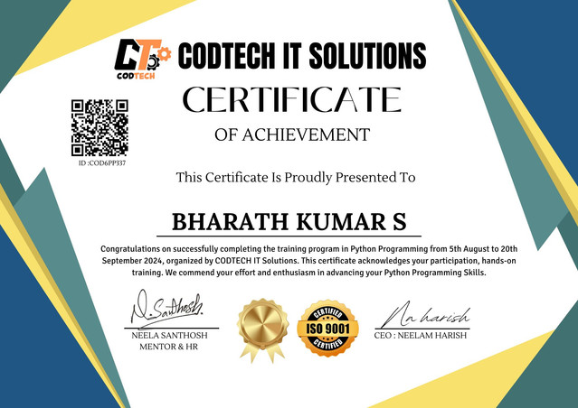 Python Programming Certificate