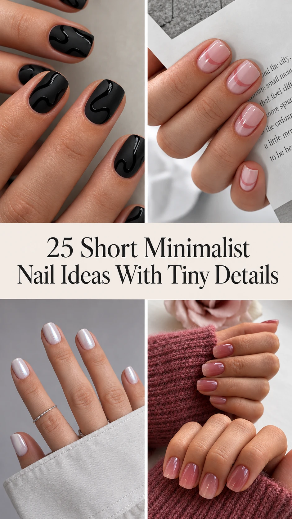 25 Short Minimalist Nail Ideas With Tiny Details Pinterest pin