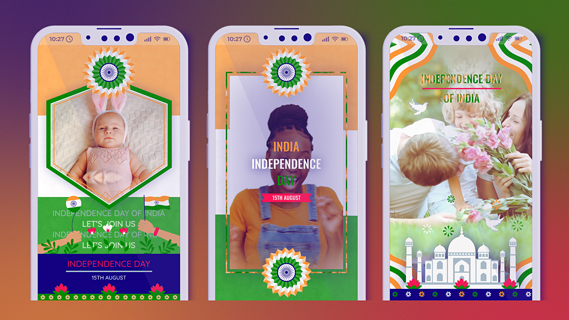 India Independence Day Flag Vertical Instagram Stories India Independence Day Flag Vertical Instagram Stories