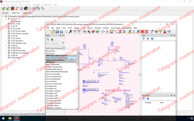 Modelithics MACOM Ga N Library 26 2 for Keysight ADS