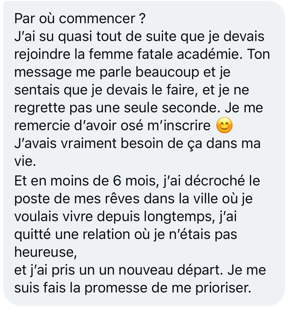 À propos 70 Témoignage d'une membre
