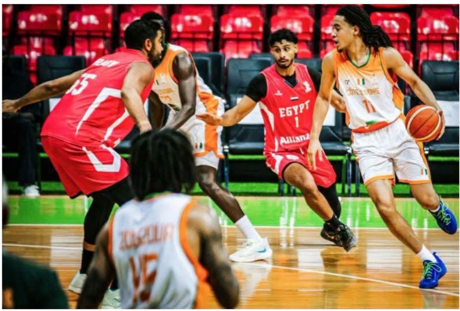 Illustration - Basket : les Éléphants de Côte d'Ivoire dominent l'Égypte et foncent vers l'Angola