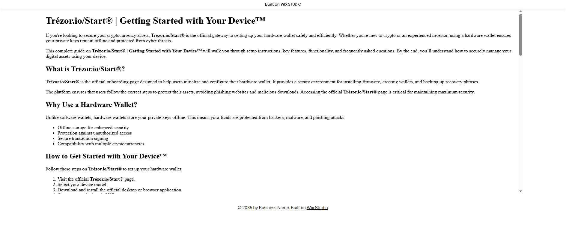 Stored capture of trozar-apps.wixstudio.com