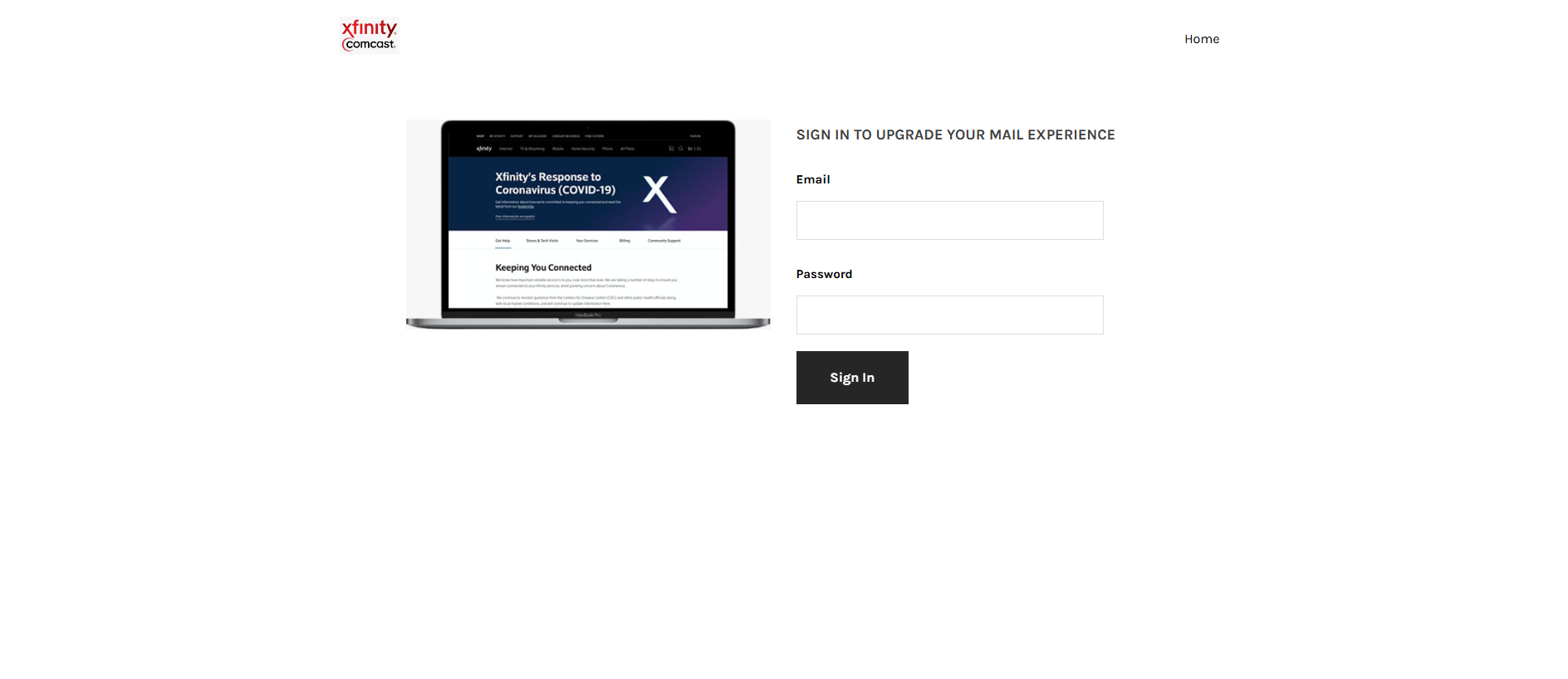Screenshot of comcastservermail.weebly.com