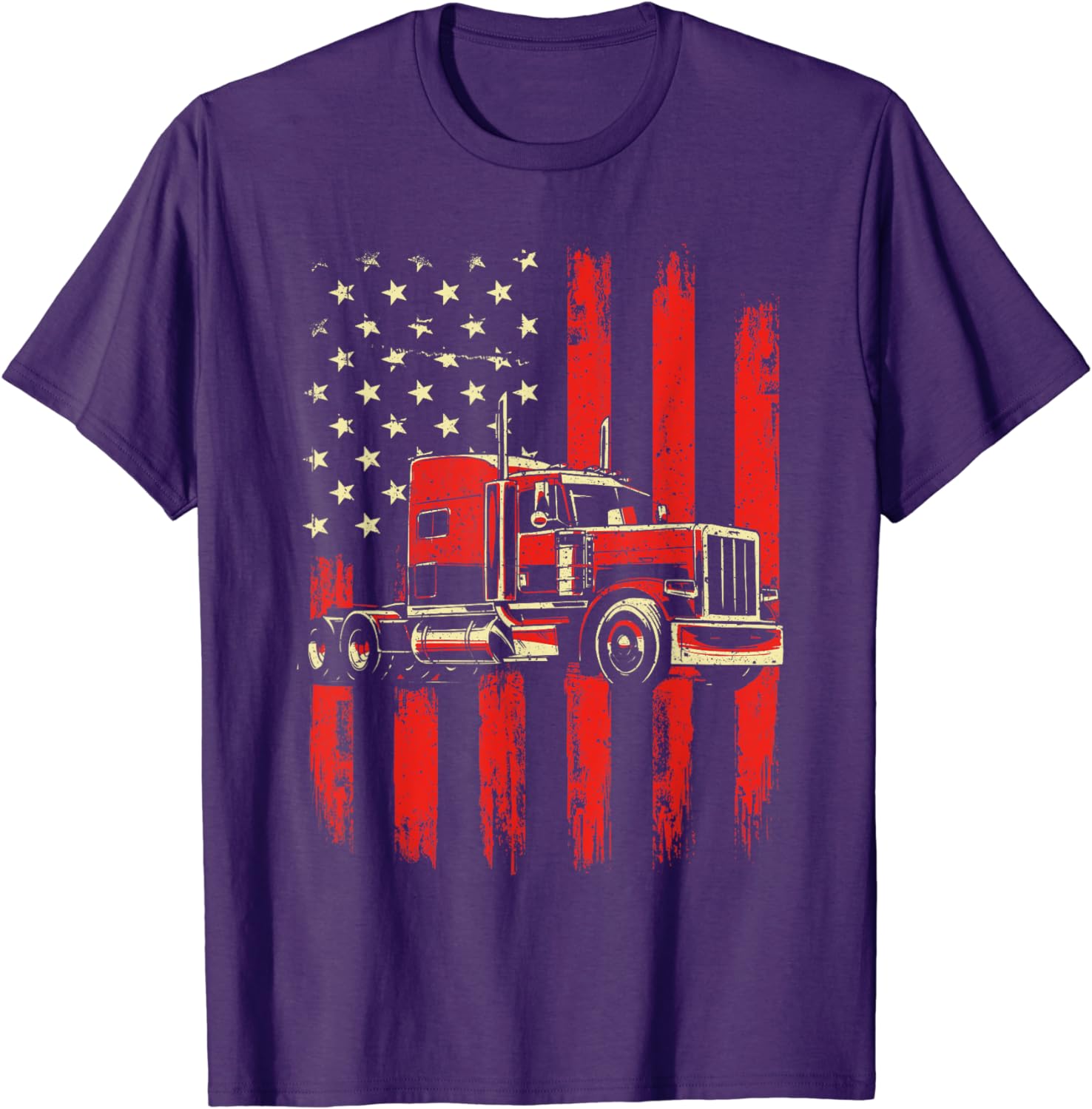 American Trucker Semi Truck Driver Trucking Big Rig Unisex T-Shirt