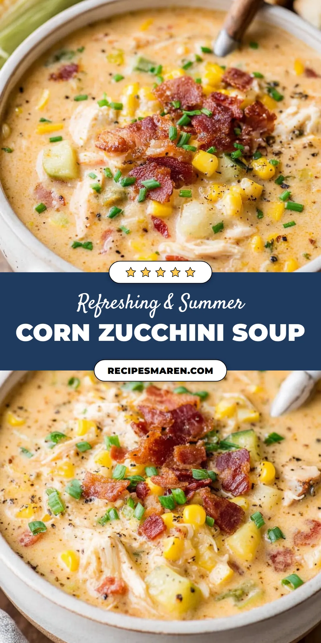 This refreshing summer corn zucchini soup is the perfect way to enjoy the flavors of the season. With just a few simple ingredients, you can create a creamy and comforting bowl that showcases fresh summer produce. Ideal for a quick lunch or a light dinner, this easy homemade soup is bursting with flavors that will delight your taste buds. Perfectly satisfying yet light, it's a must-try this summer. Click for the full recipe.