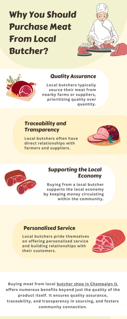 Purchasing meat from a local butcher ensures freshness and quality, supports local businesses, and promotes sustainable practices. Butchers often offer personalized service, knowledgeable advice, and a wide selection of cuts. Additionally, sourcing locally reduces the environmental impact of long-distance transportation. Enjoy a closer connection to your food and community by choosing your neighborhood butcher. To know more visit here https://www.goharvestmarket.com/our-story/butcher-shop-our-meat-department/