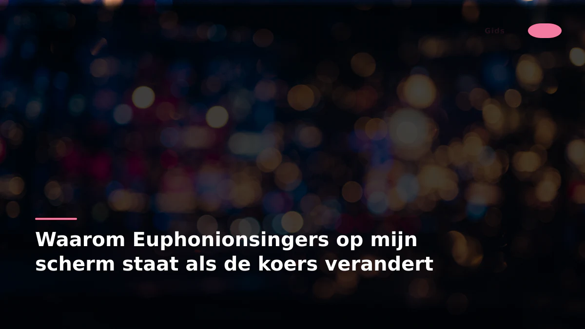 Waarom Euphonionsingers op mijn scherm staat als de koers verandert