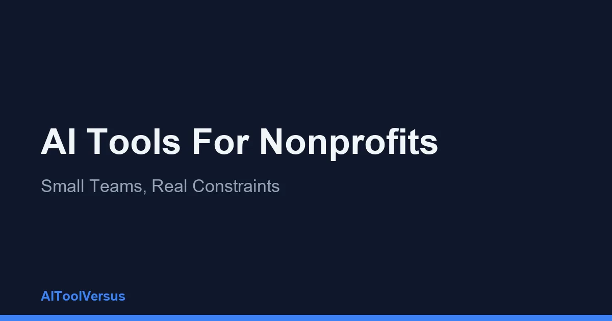 AI Tools For Nonprofits