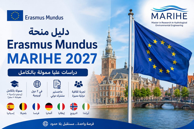 دليل منحة Erasmus Mundus MARIHE 2027: دراسات عليا ممولة بالكامل في 7 دول