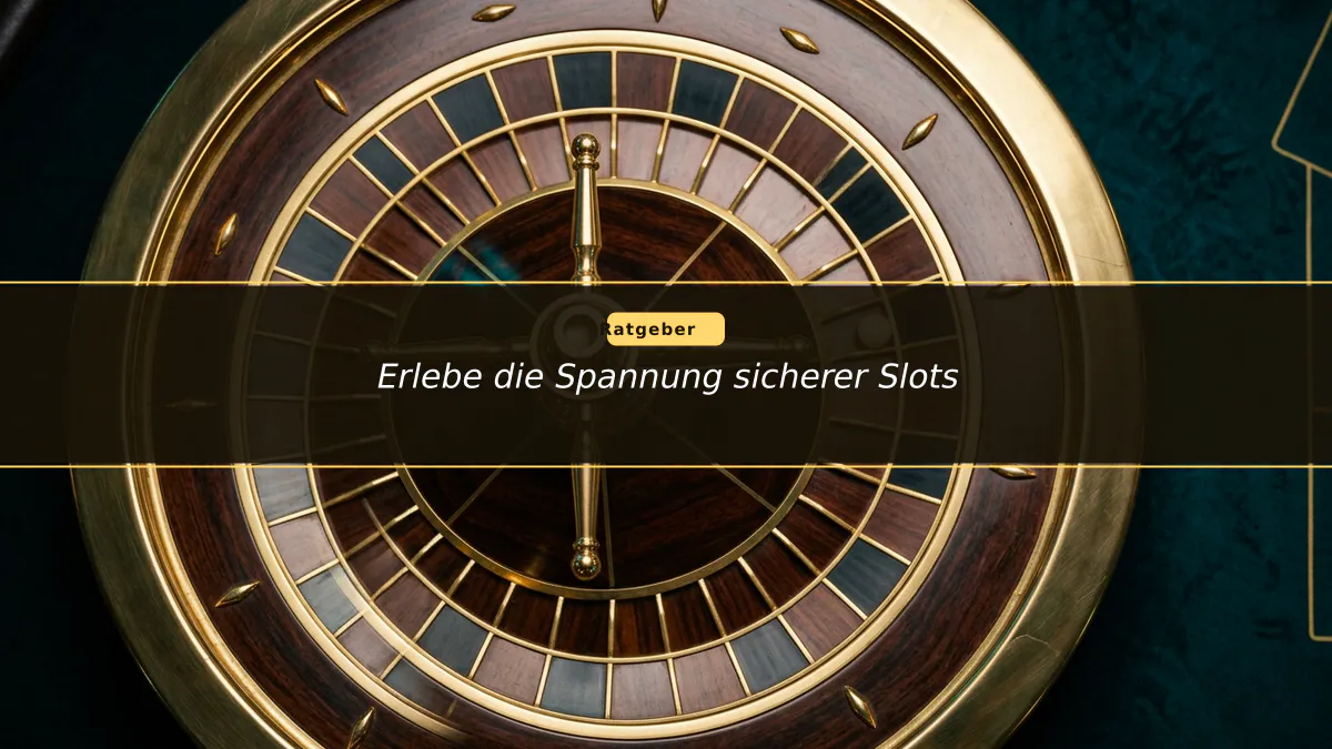 Erlebe die Spannung sicherer Slots