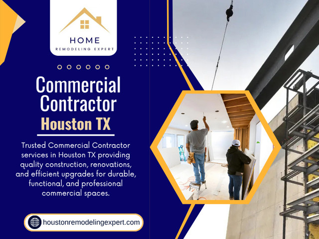 If you’ve ever worked on a commercial space or even considered it you already know it’s a different level of complexity. It’s not just about building or remodeling. It’s about timelines that matter, operations that can’t be disrupted for long, and decisions that affect how a business functions every single day. That’s why hiring the right commercial contractor Houston TX isn’t just important it’s foundational to how smoothly the entire project runs.

Contact: Home Remodeling Expert
Address: 7922 Hillcroft St, Houston, TX 77081, United States
Phone: +18324477687

Read our Blogs:
https://homeremodelingexperttx.wordpress.com/
https://houstonremodelingexp.yooco.org/kitchen_remodeling_houston_tx
https://blogfreely.net/houstonremodelingexpert/room-addition-houston-tx

More Links:
https://allmyfaves.com/houstonremodelingexpert
https://aiti.edu.vn/members/home-remodeling-expert.36929
https://www.facebook.com/Home.Remodeling.Expert