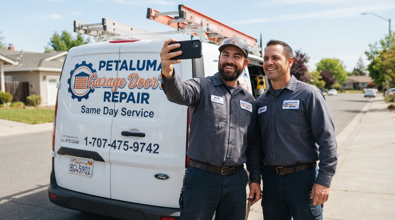 Petaluma garage door service area