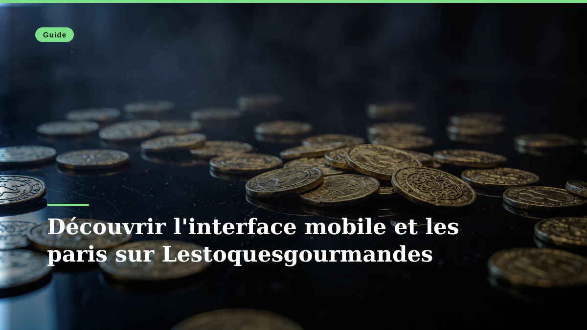 Découvrir l'interface mobile et les paris sur Lestoquesgourmandes