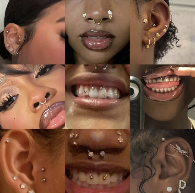 Professional piercing work by Rebecca & Sheena Tattoos