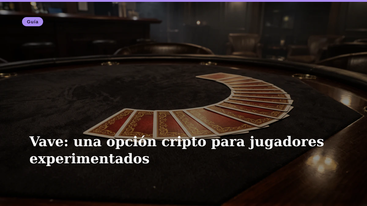 Vave: una opción cripto para jugadores experimentados