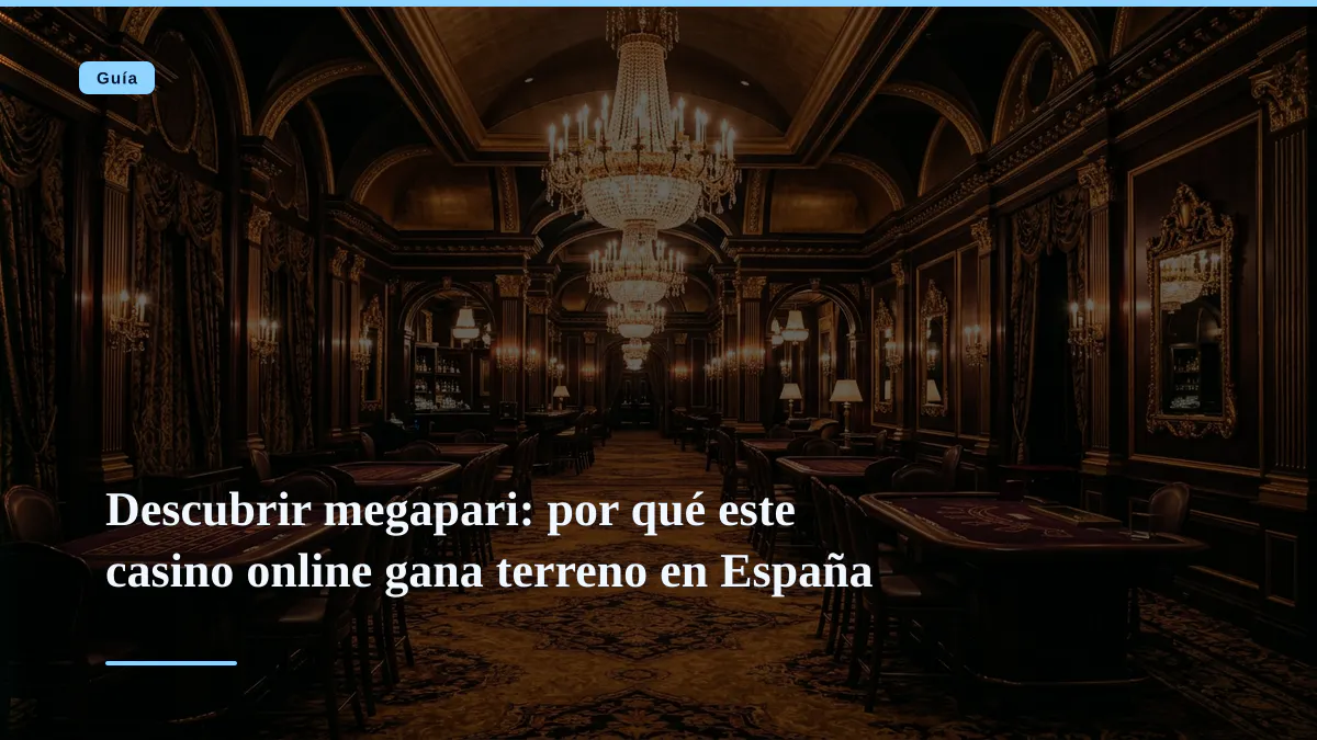 Descubrir megapari: por qué este casino online gana terreno en España 1 Descubrir megapari: por qué este casino online gana terreno en España