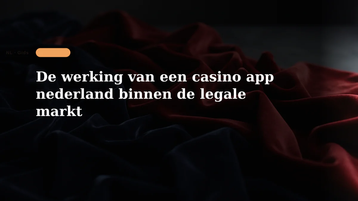 De werking van een casino app nederland binnen de legale markt