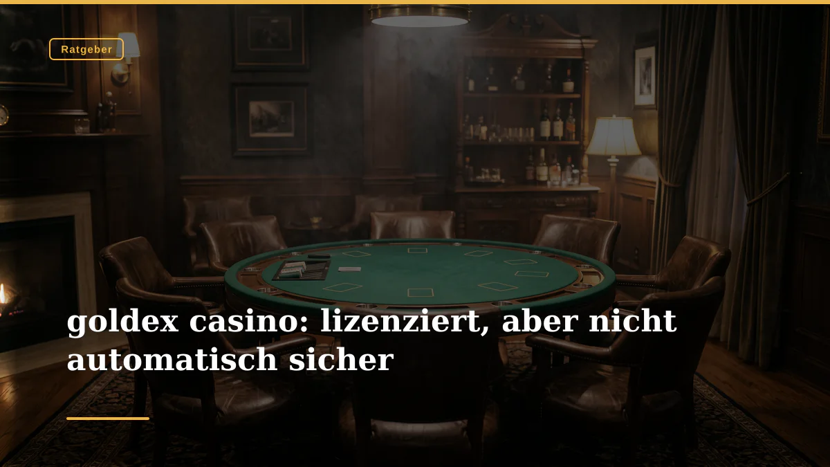 goldex casino: lizenziert, aber nicht automatisch sicher