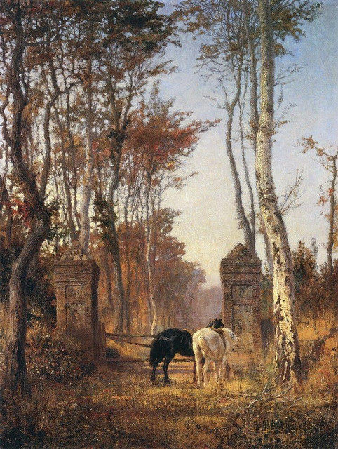 В парке Местечко Вёль в Нормандии 1874