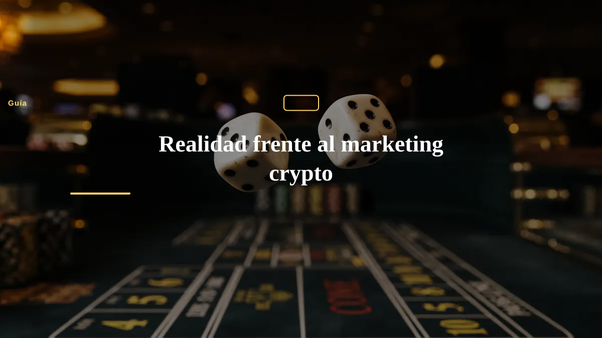 Realidad frente al marketing crypto