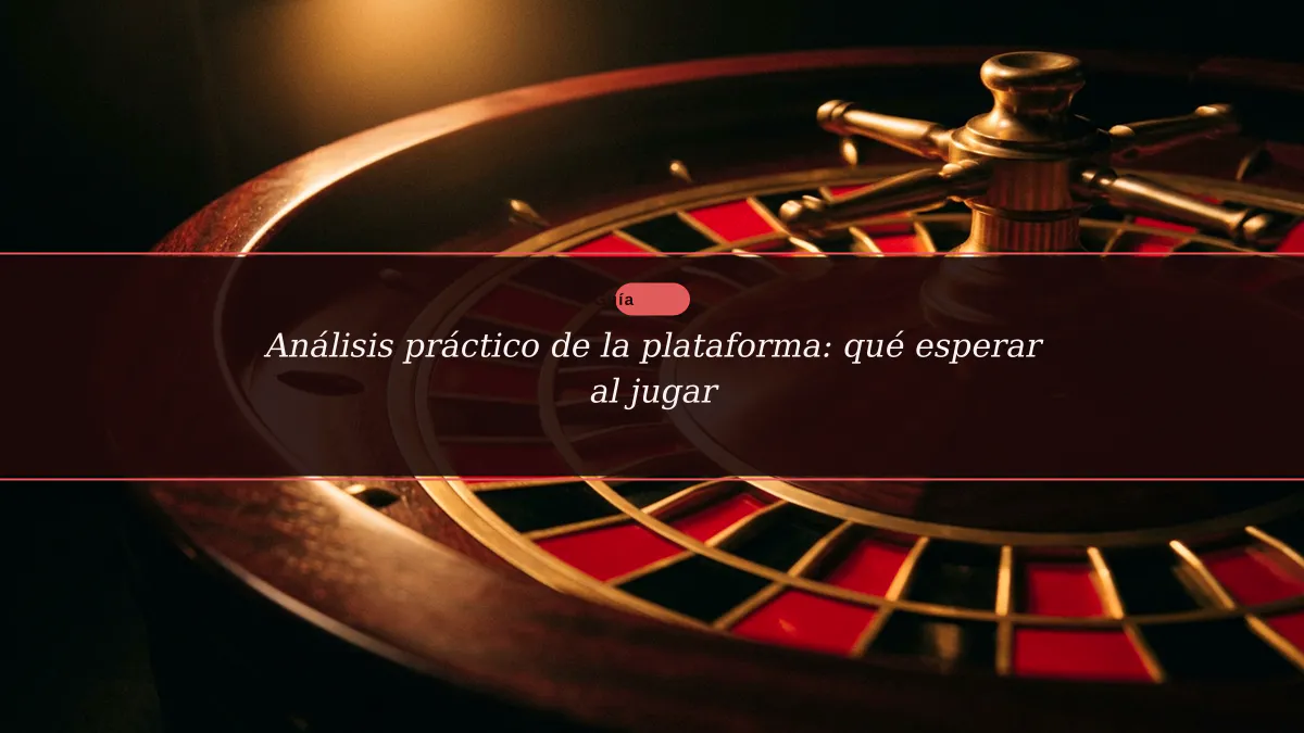 Análisis práctico de la plataforma: qué esperar al jugar
