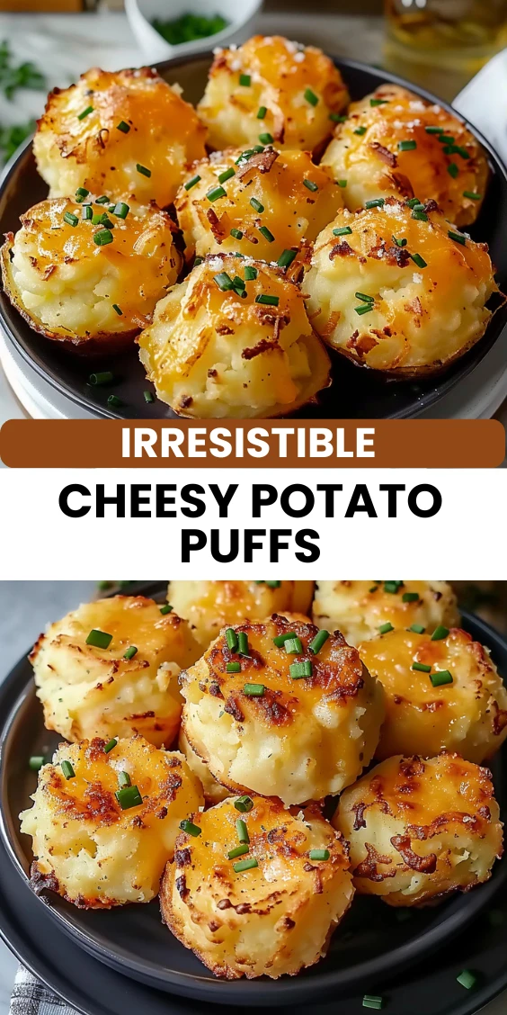 Golden Cheesy Mashed Potato Puffs Perfection