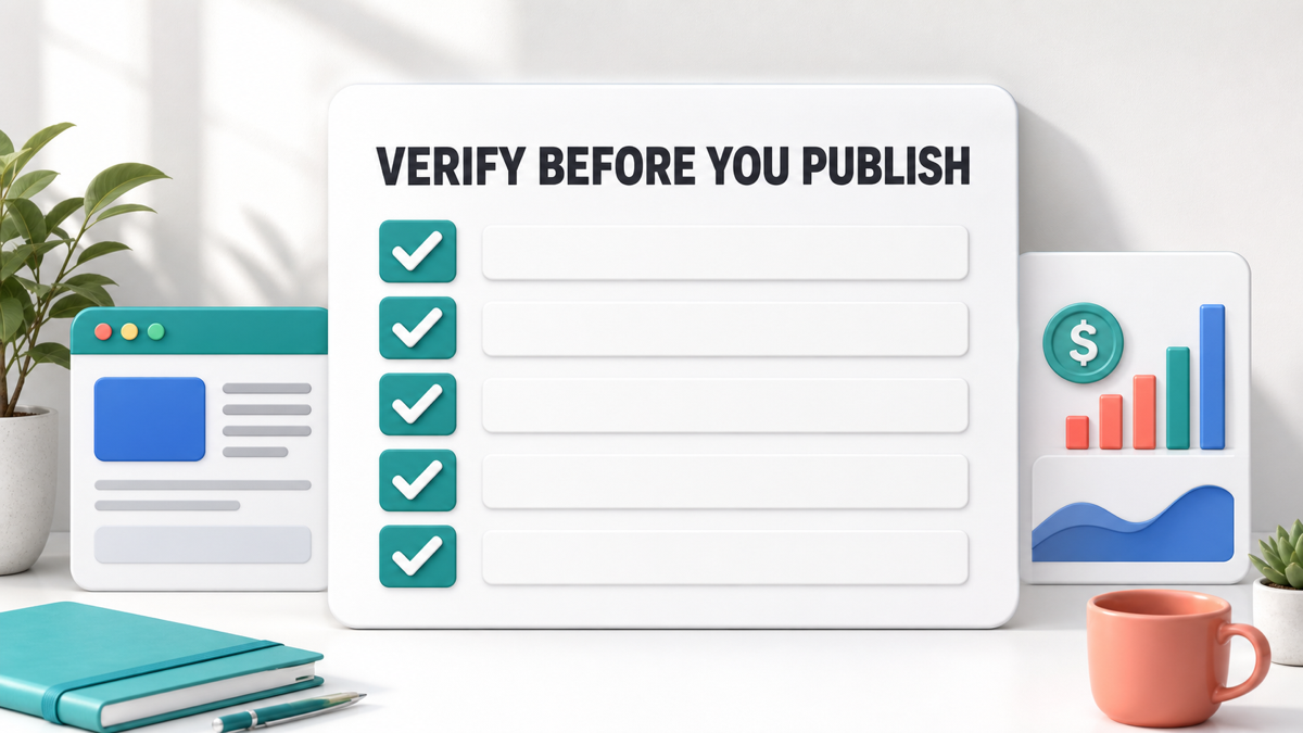 Affiliate program verification checklist before publishing
