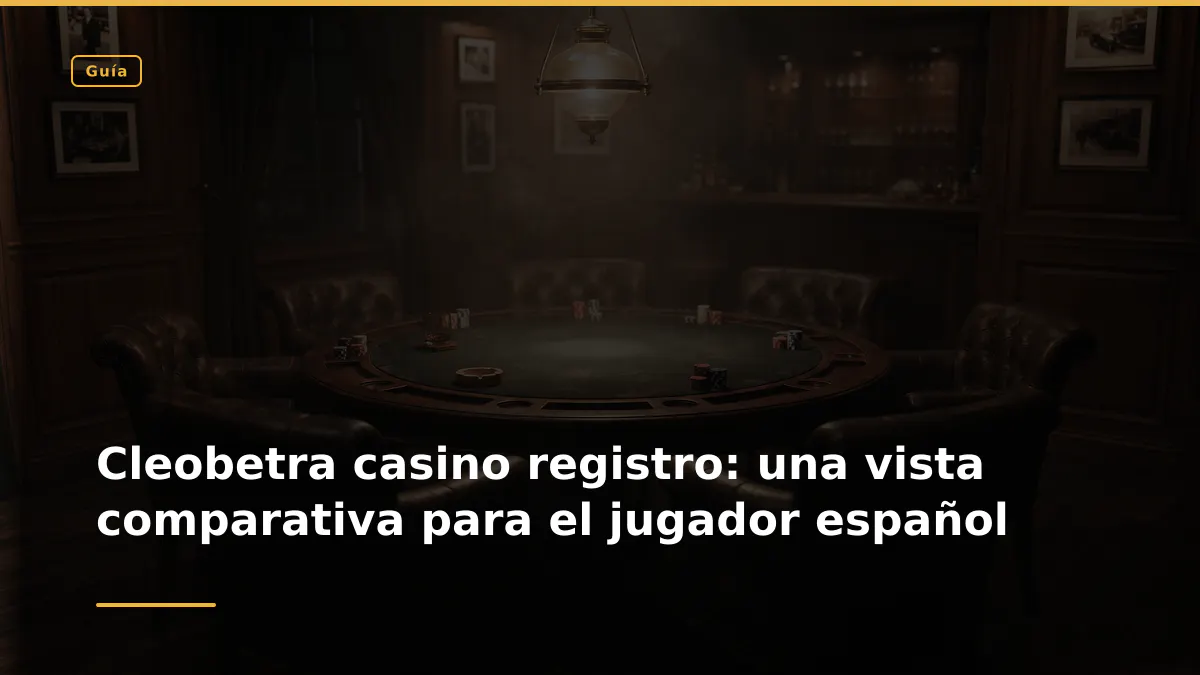 Cleobetra casino registro: una vista comparativa para el jugador español