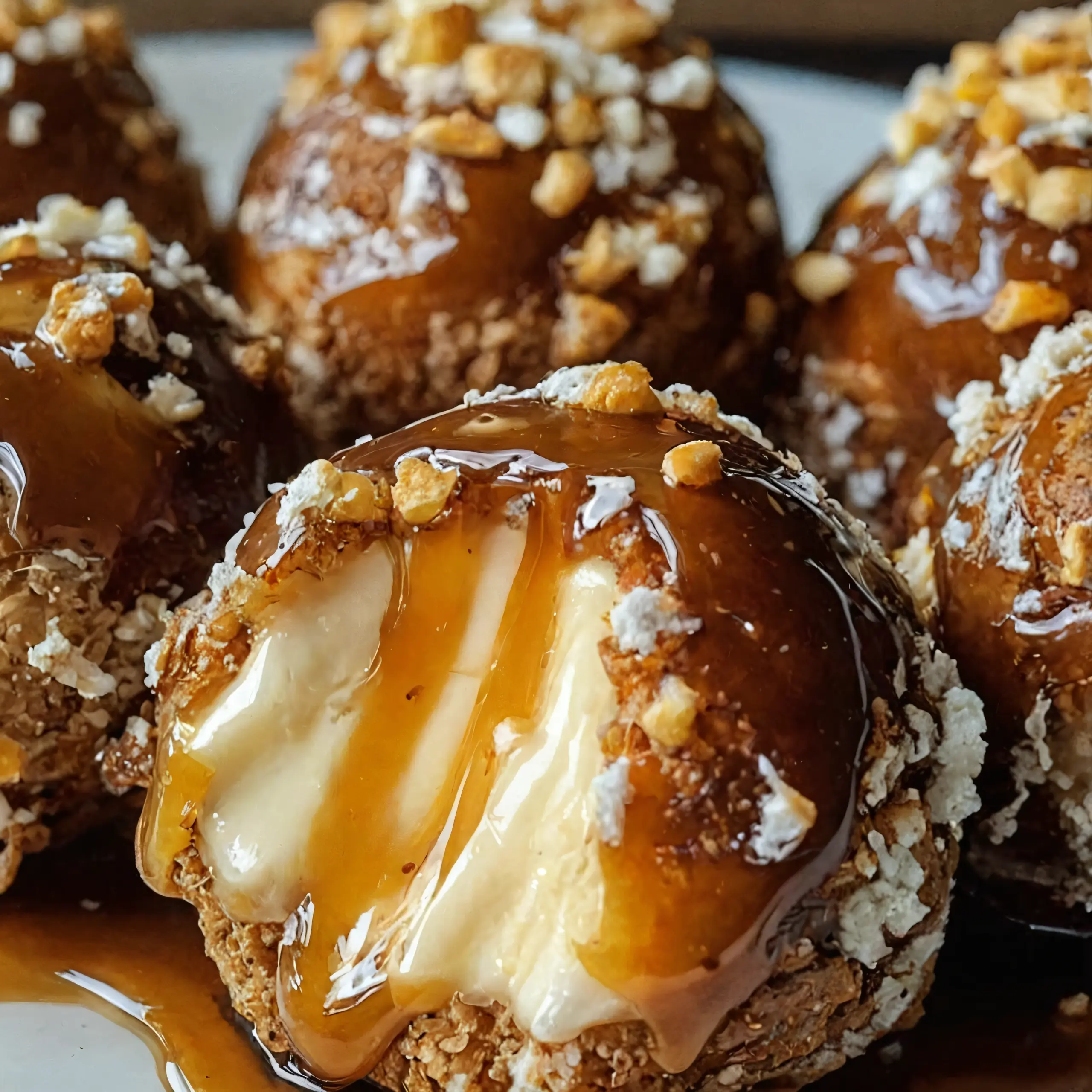 Unwiderstehliche gesalzene Karamell Pretzel Cheesecake Bällchen