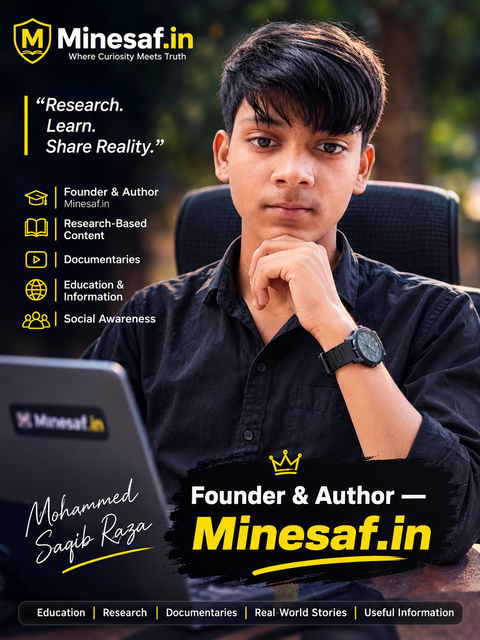 Mohammed Saqib Raza — Founder and Author of Minesaf.in (16-Year-Old Student, Bihar Board 10th Class)