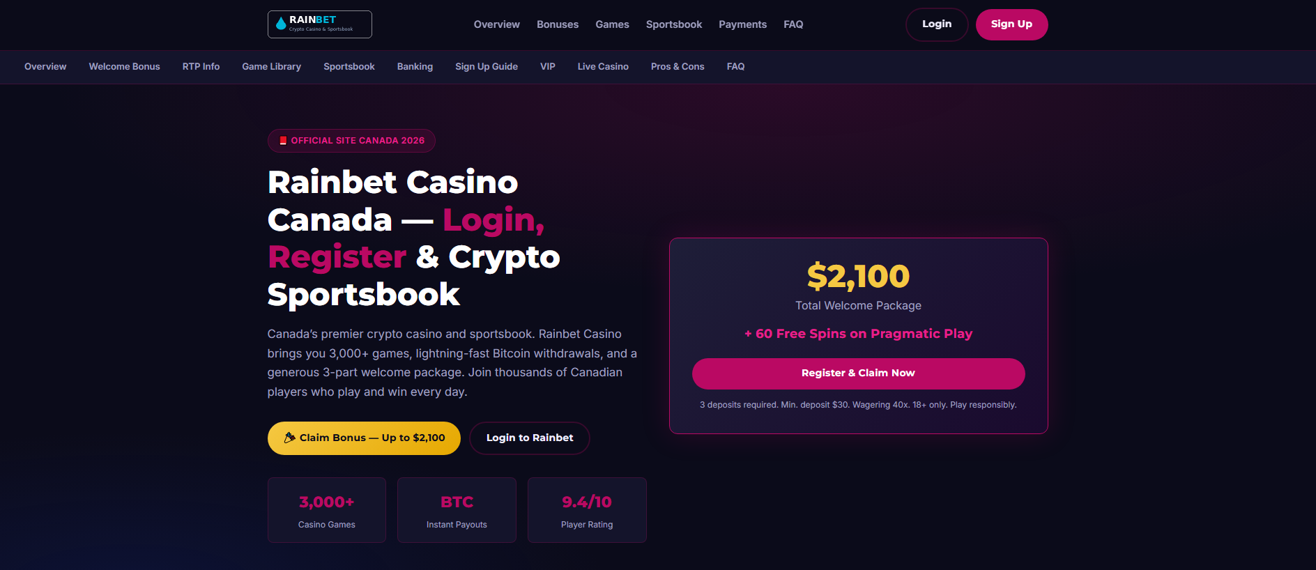 Stored capture of rainbet-site.org