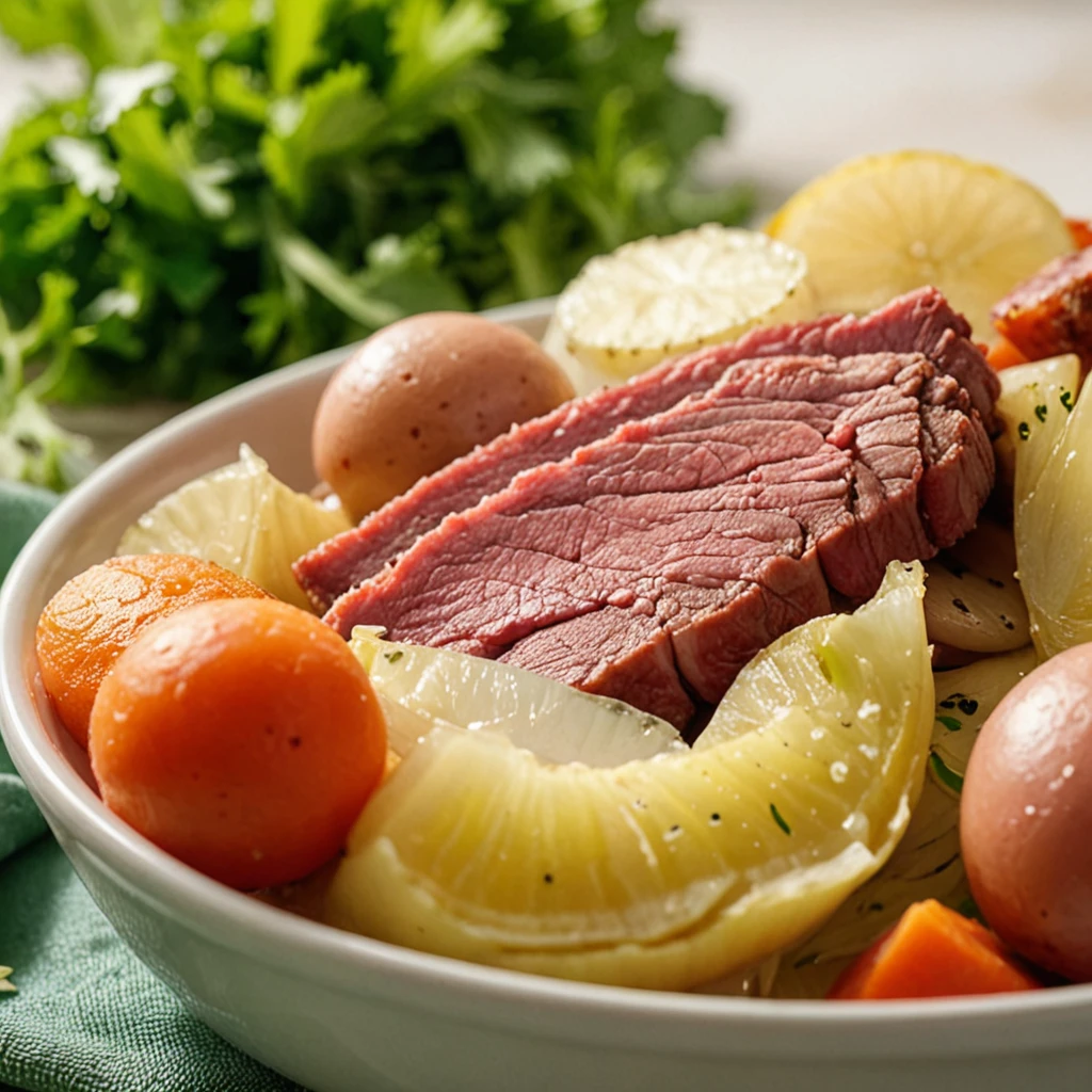 Irish Boiled Dinner Without Dairy: Corned Beef and Cabbage