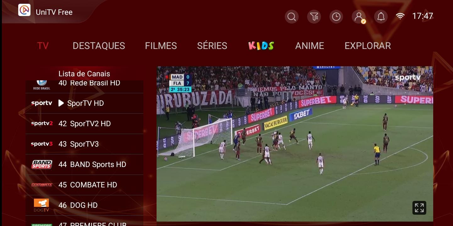 UniTV Interface 3