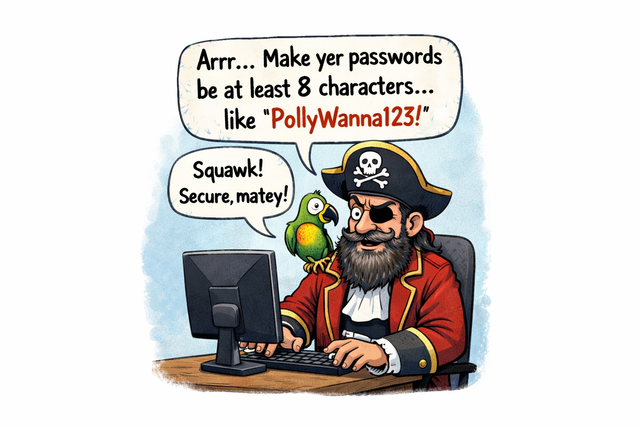 Pirate captain s password advice