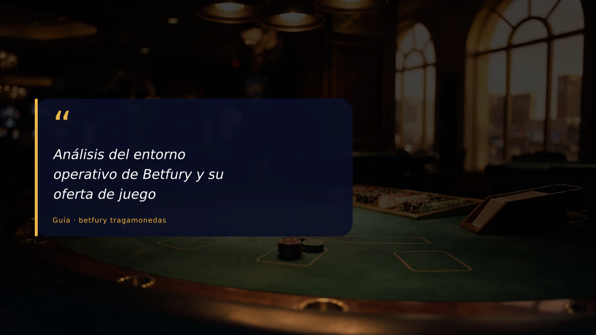 Análisis del entorno operativo de Betfury y su oferta de juego