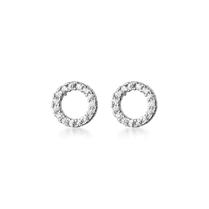 Open Circle Pavé Studs