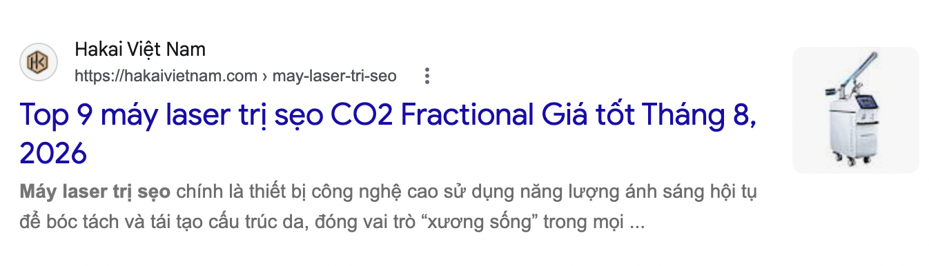 Kết quả Google cần bấm vào