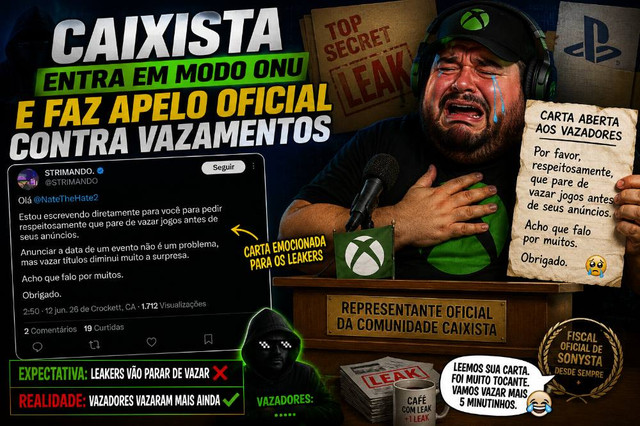 Criador pede fim de vazamentos após novos conteúdos de jogos circularem nas redes