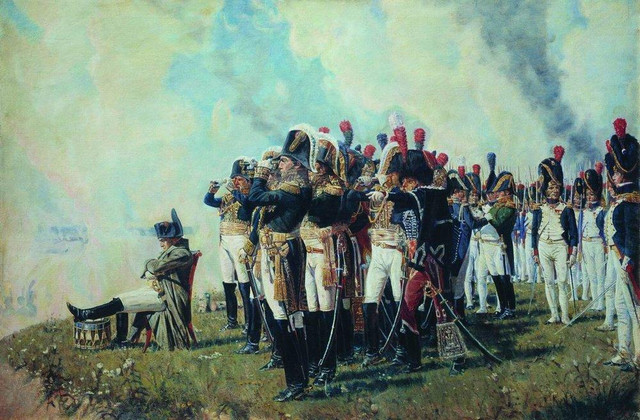 Наполеон I на Бородинских высотах 1897