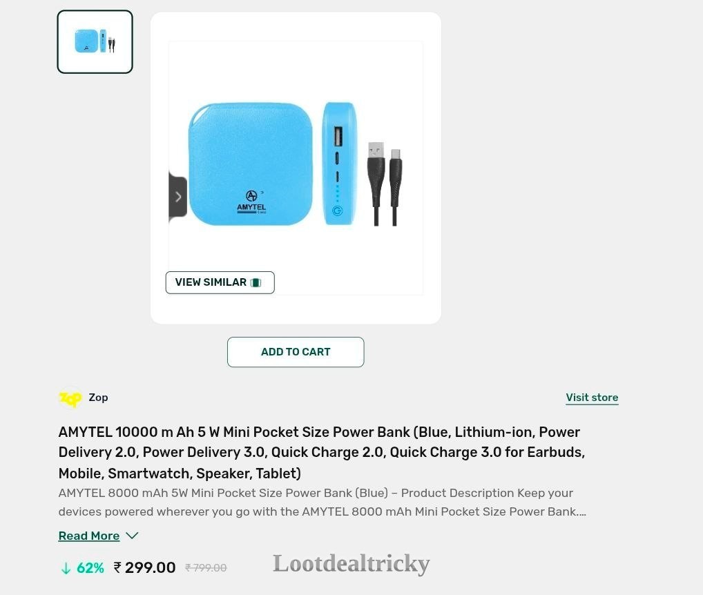 Ondc Amytel 10000mah – Ultimate Budget Deal @ ₹299 (62%)