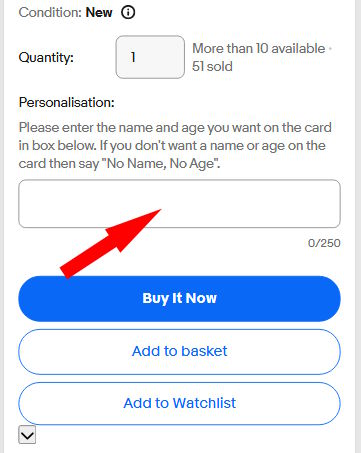 personalisation box
