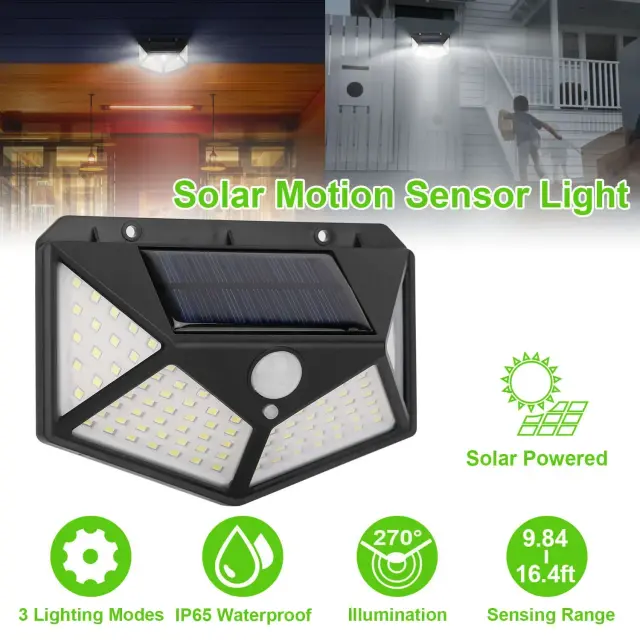 solar outdoor wall security light